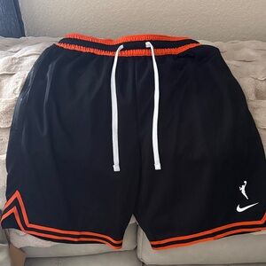 Nike Men's Athletic Shorts in Black with Orange Accents